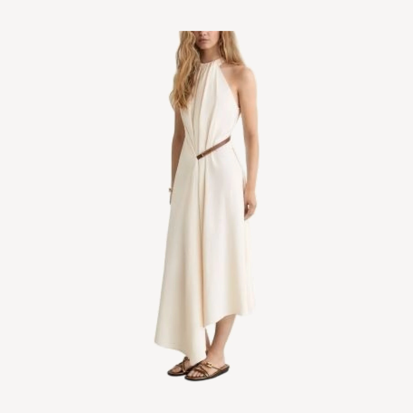 Reiss Evie Draped Asymmetric Dress