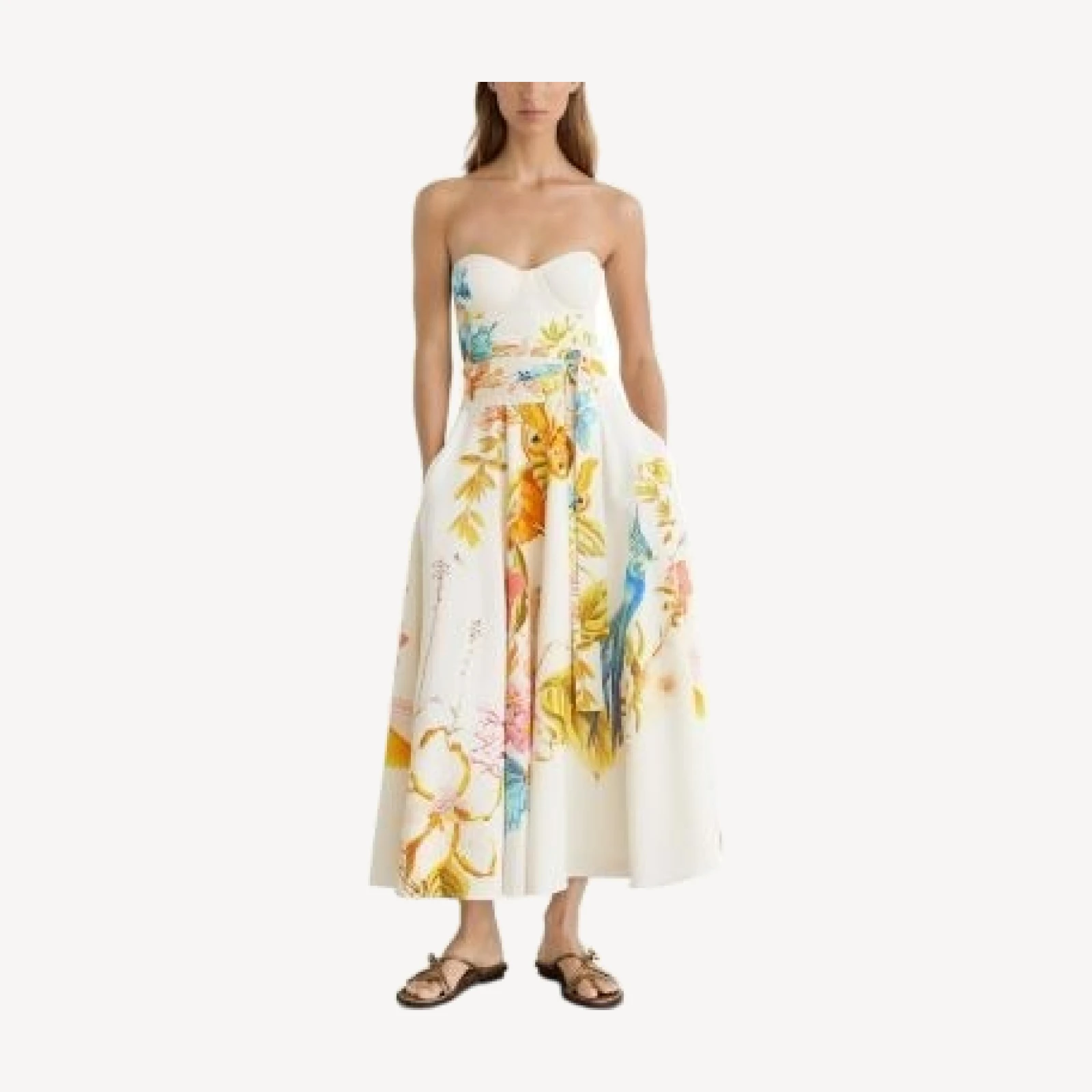 Reiss x Nybg SS26 Corset Detail Floral Dress