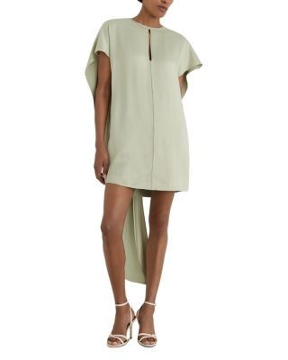 Reiss Alice Satin Cape Mini Dress