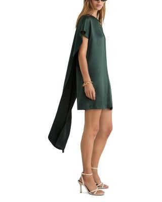Reiss Alice Satin Cape Mini Dress