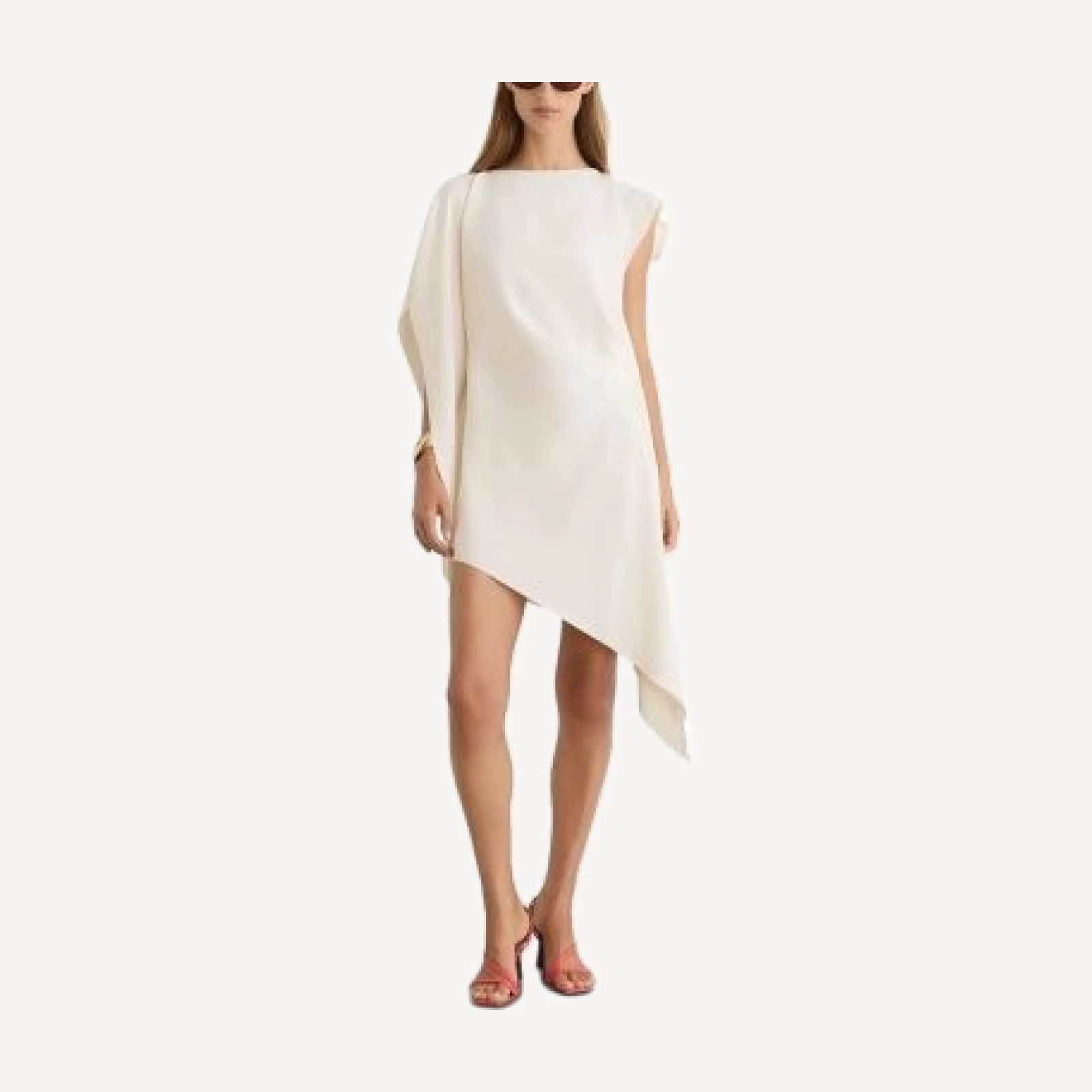 Reiss Athena Asymmetric Draped Mini Dress