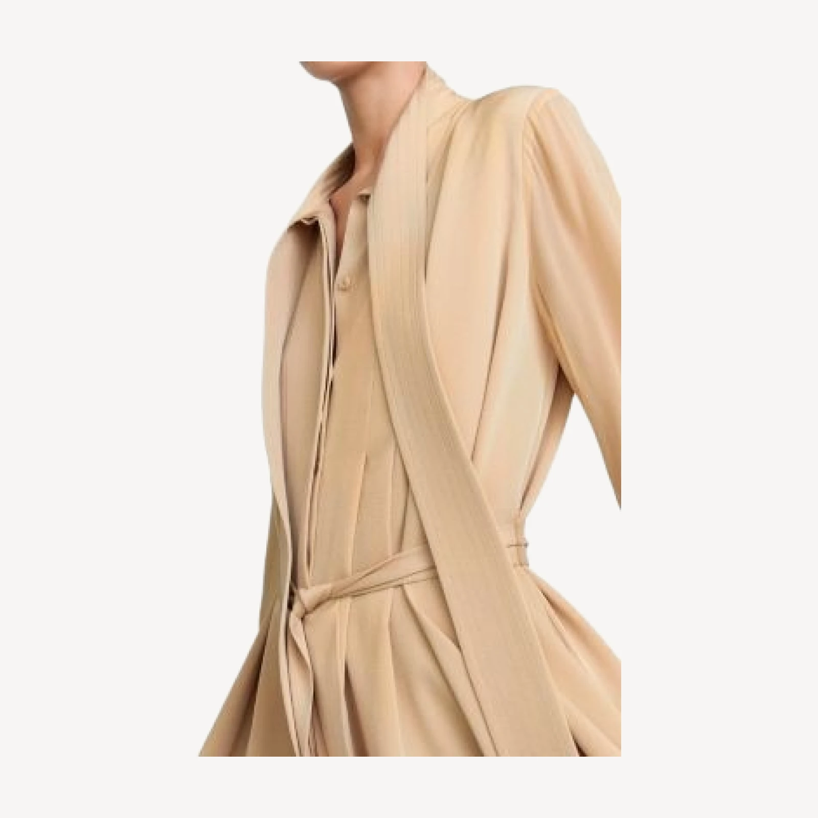 Reiss Tie Neck Pleated Mini Dress