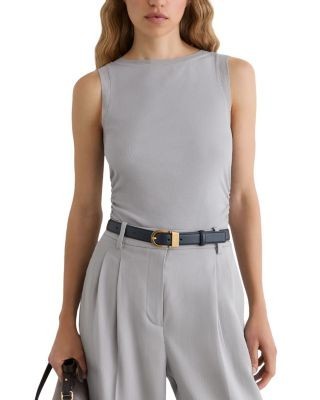 Reiss Trinny Sheer Detail Rib Vest