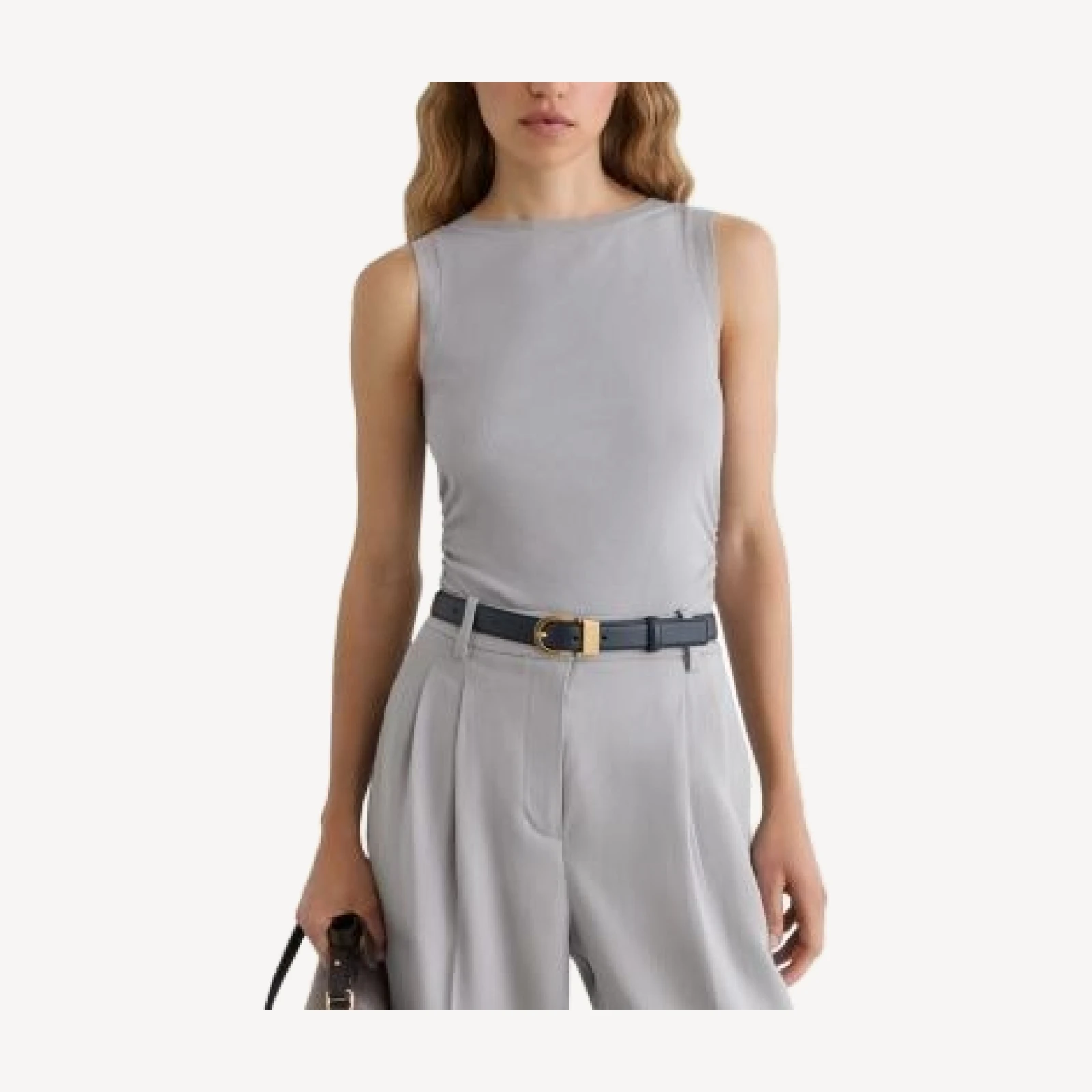 Reiss Trinny Sheer Detail Rib Vest