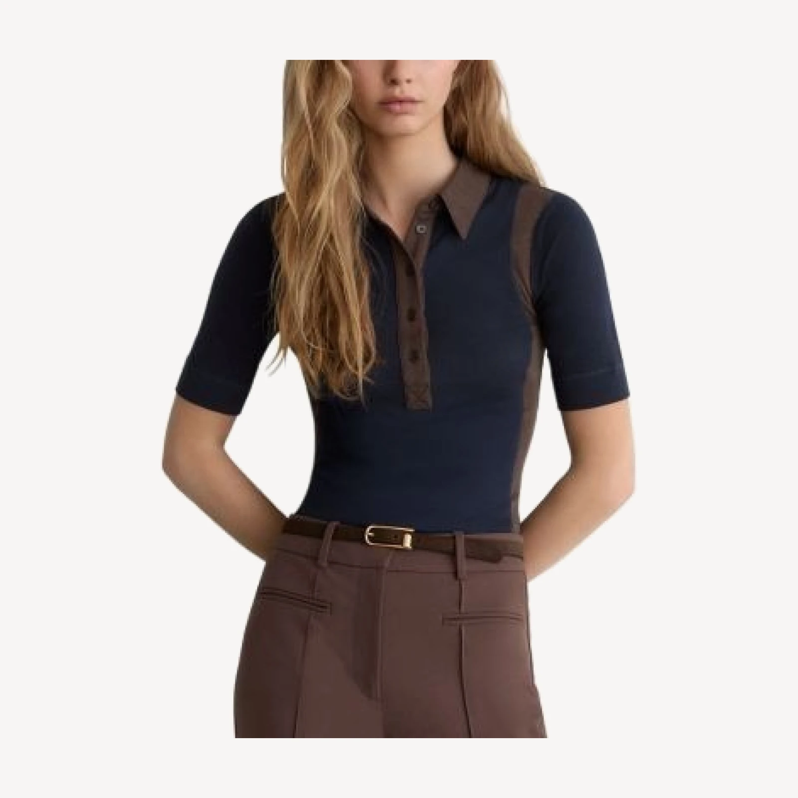 Reiss Winnie Color Block Top
