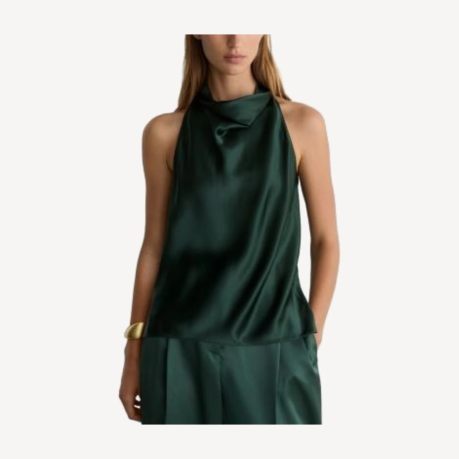 Reiss Kory Silk Halter Top