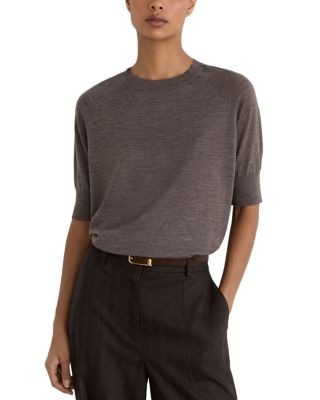 Reiss Suzzie Wool Mock Neck Tee