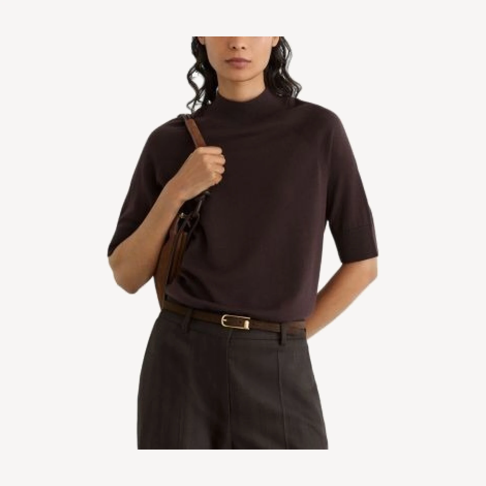 Reiss Sienna Wool Funnel Neck Top