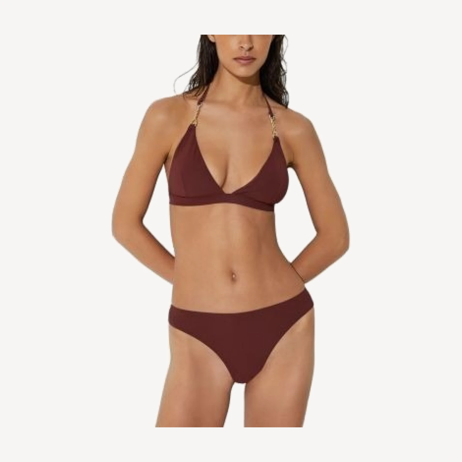 Reiss Trim Detail Triangle Bikini Top