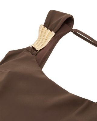 Reiss Amelie Hardware Trim One Piece Swimsuit