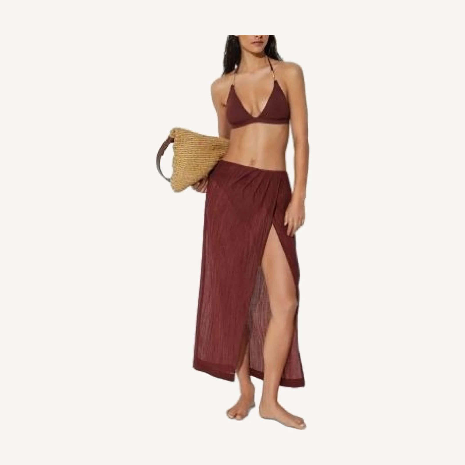Reiss Rosa Crinkle Gauze Beach Skirt Cover Up