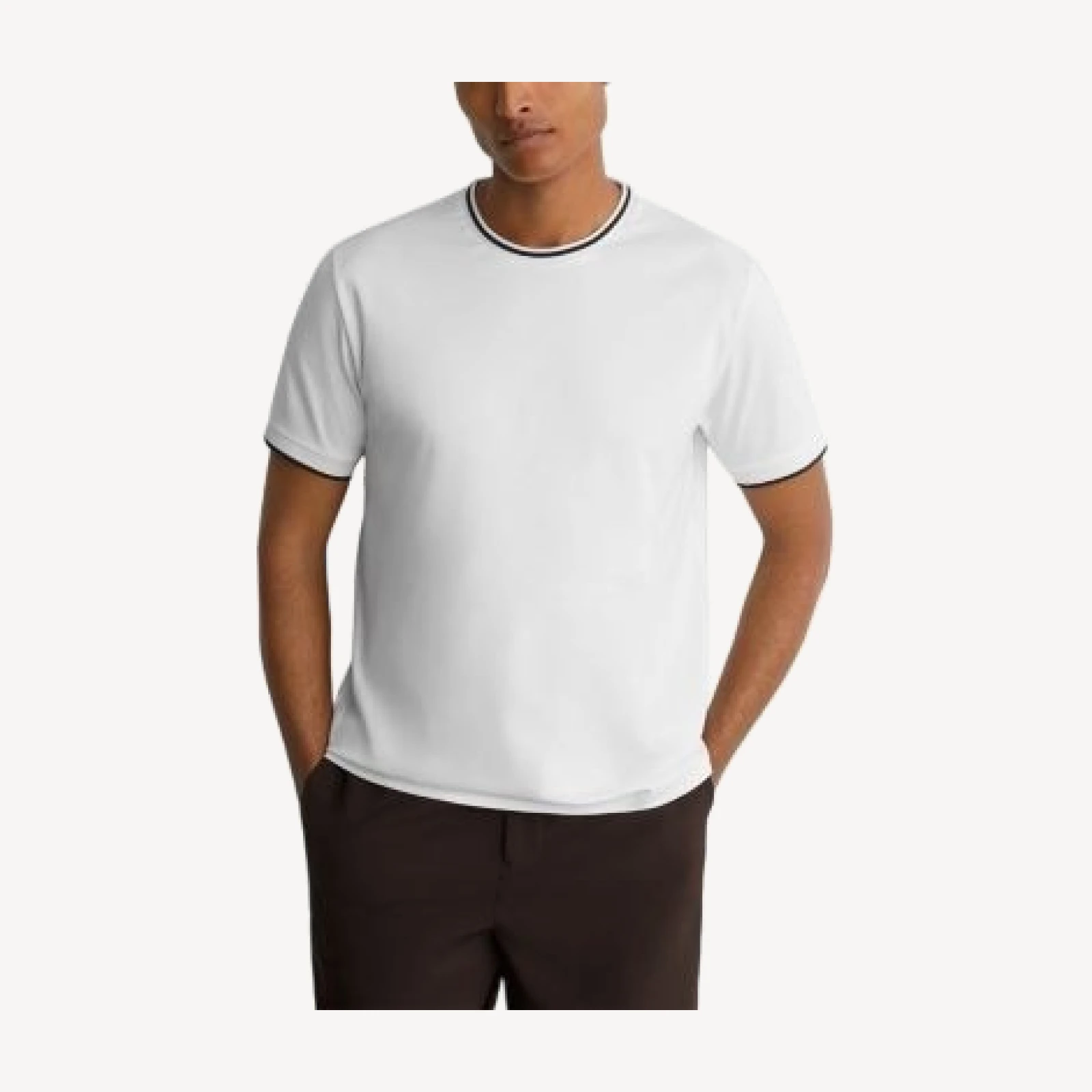 Reiss Ainsley Tailored Fit Contrast Tipping Short Sleeve Tee