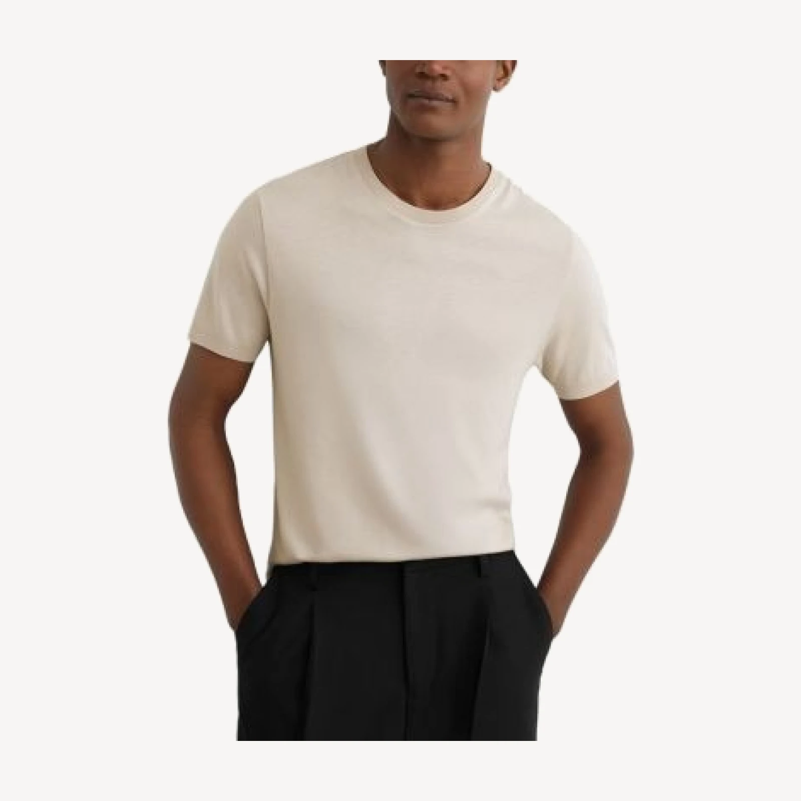 Reiss Fine Rib Crewneck T-Shirt