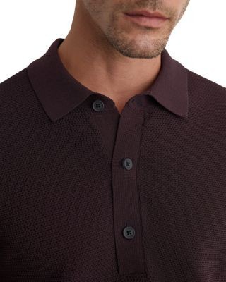 Reiss Warren Basket Stitch Sweater Polo