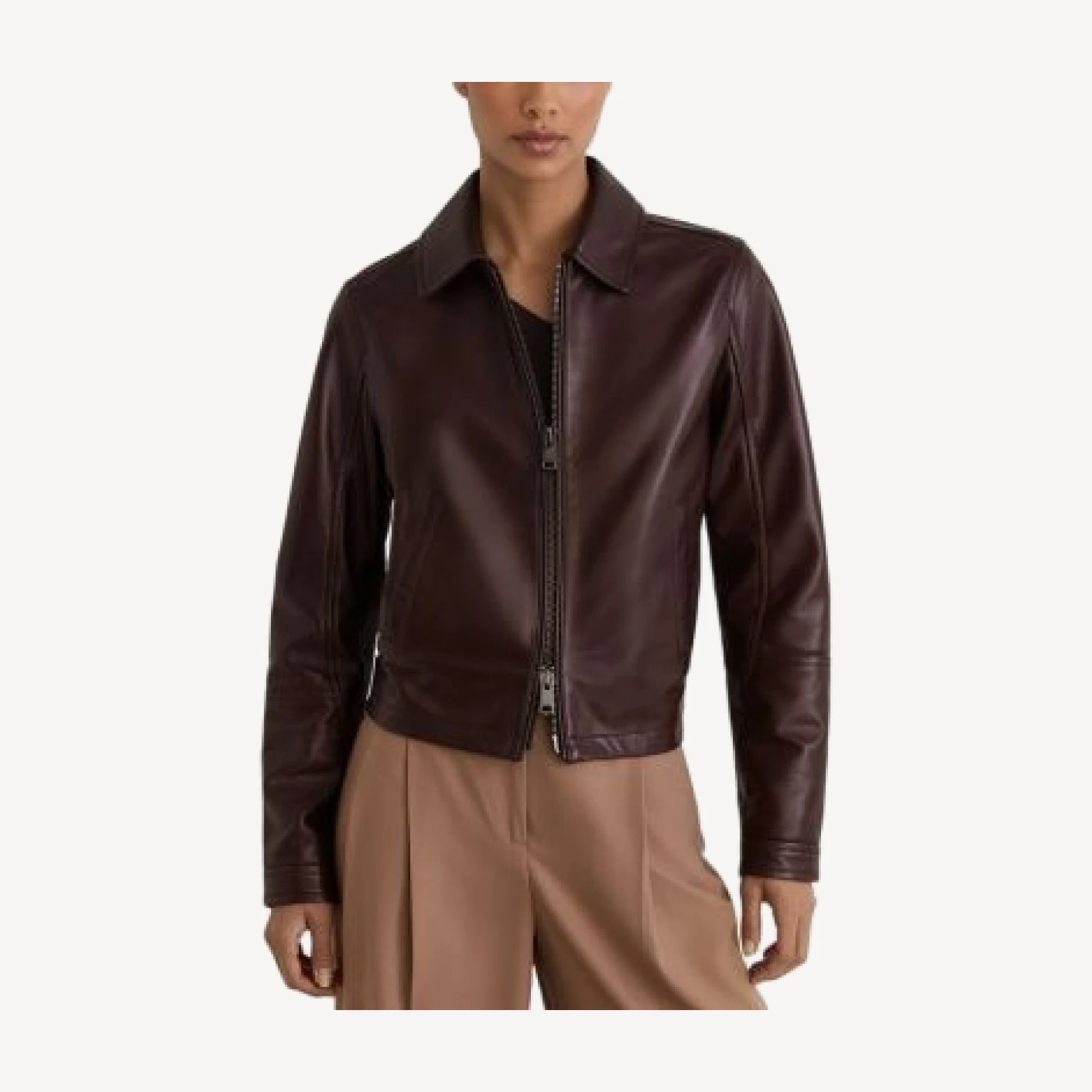 Reiss Sorina Leather Jacket