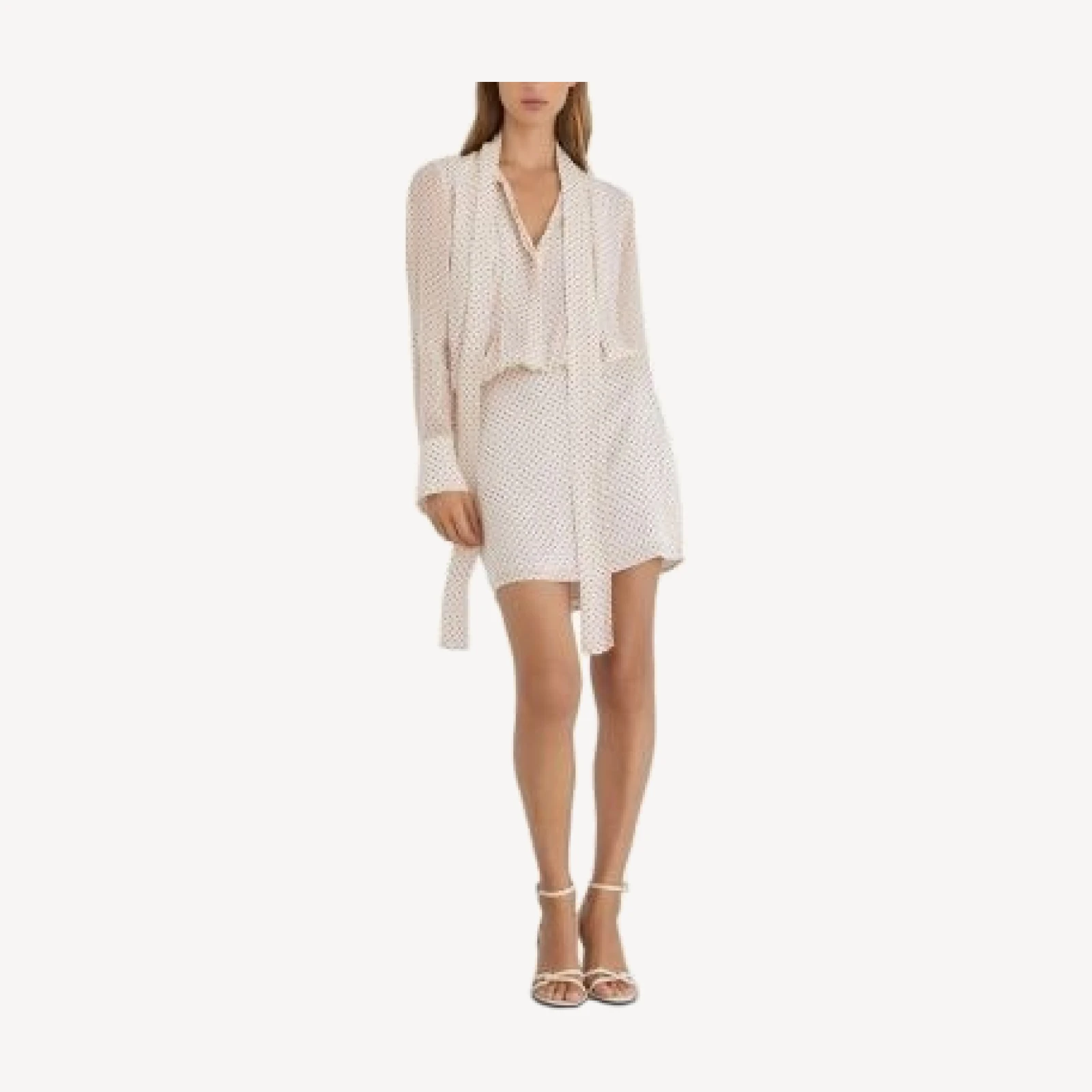 Reiss Dottie Tie Neck Dress