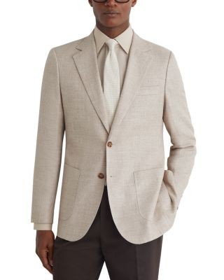 Reiss Positano Tailored Fit Linen, Silk & Cotton Blend Blazer