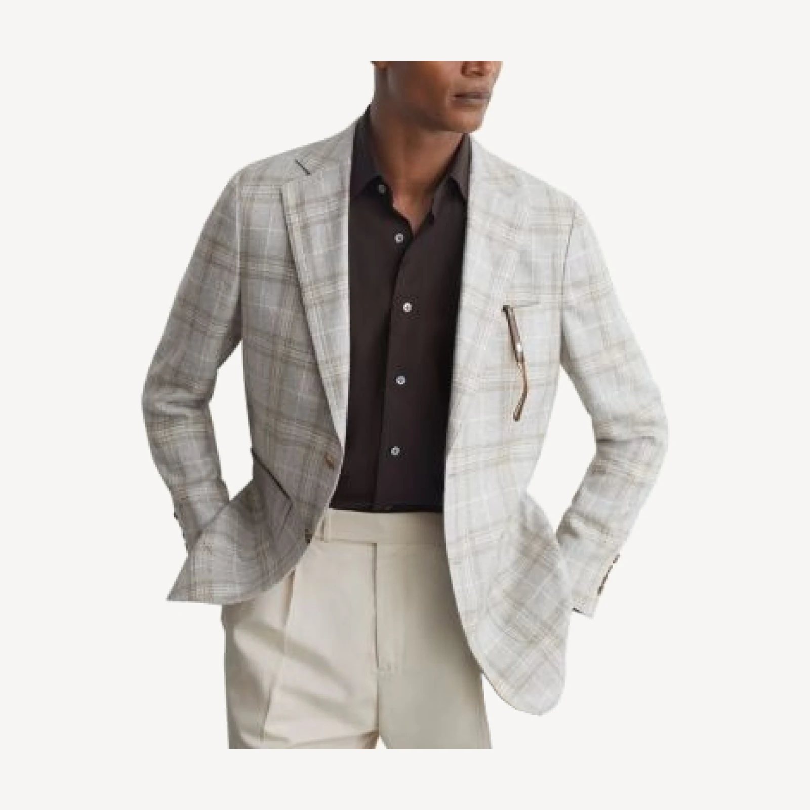 Reiss Amaro Hemp Wool Slim Fit Blazer