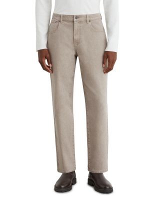 Reiss Bishopsgate Cotton Blend Straight Fit 30.7 Jeans in Warm Taupe