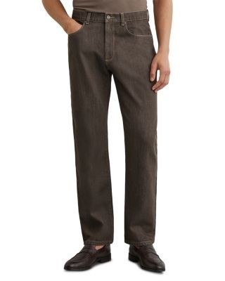 Reiss Bishopsgate Straight Fit 30.7 Jeans in Brown