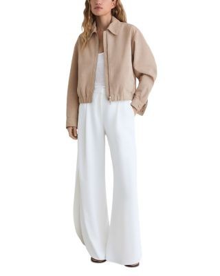Reiss Lottie Suede Bomber Jacket