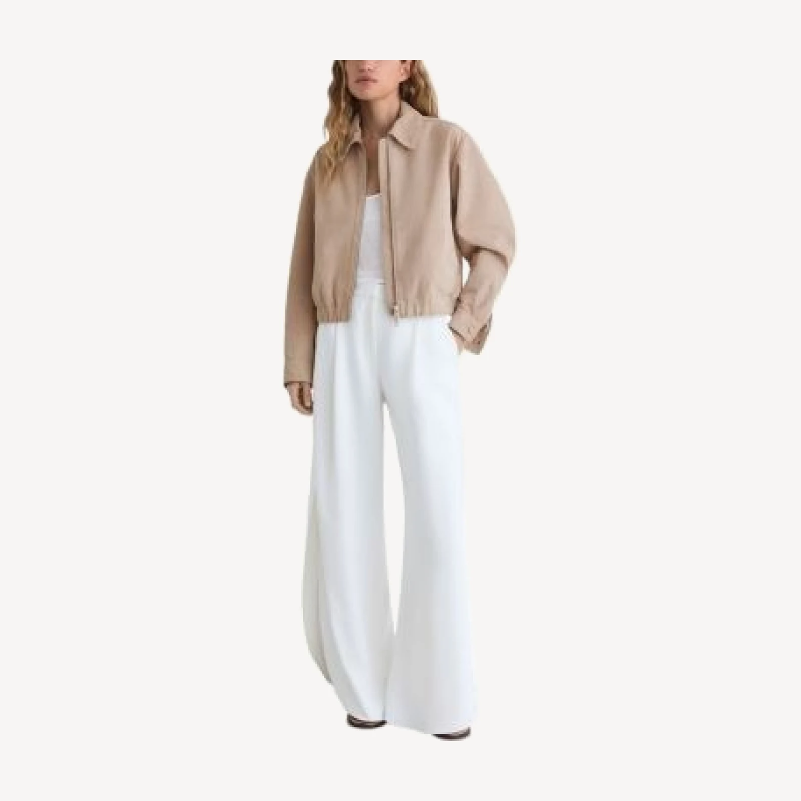 Reiss Lottie Suede Bomber Jacket