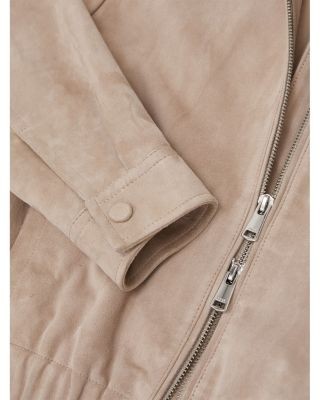 Reiss Lottie Suede Bomber Jacket