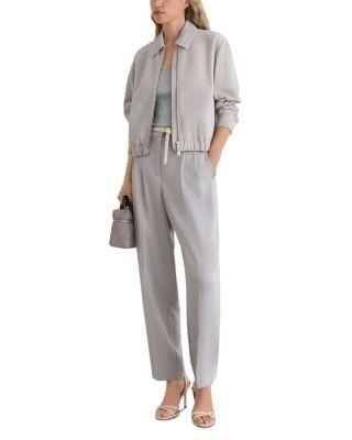 Reiss Lottie Suede Bomber Jacket