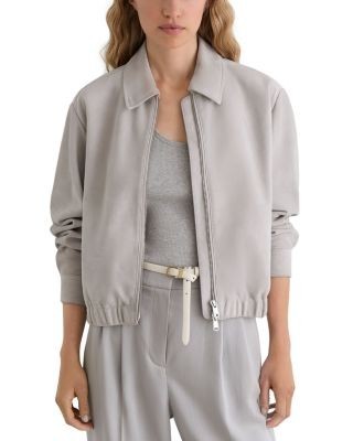 Reiss Lottie Suede Bomber Jacket