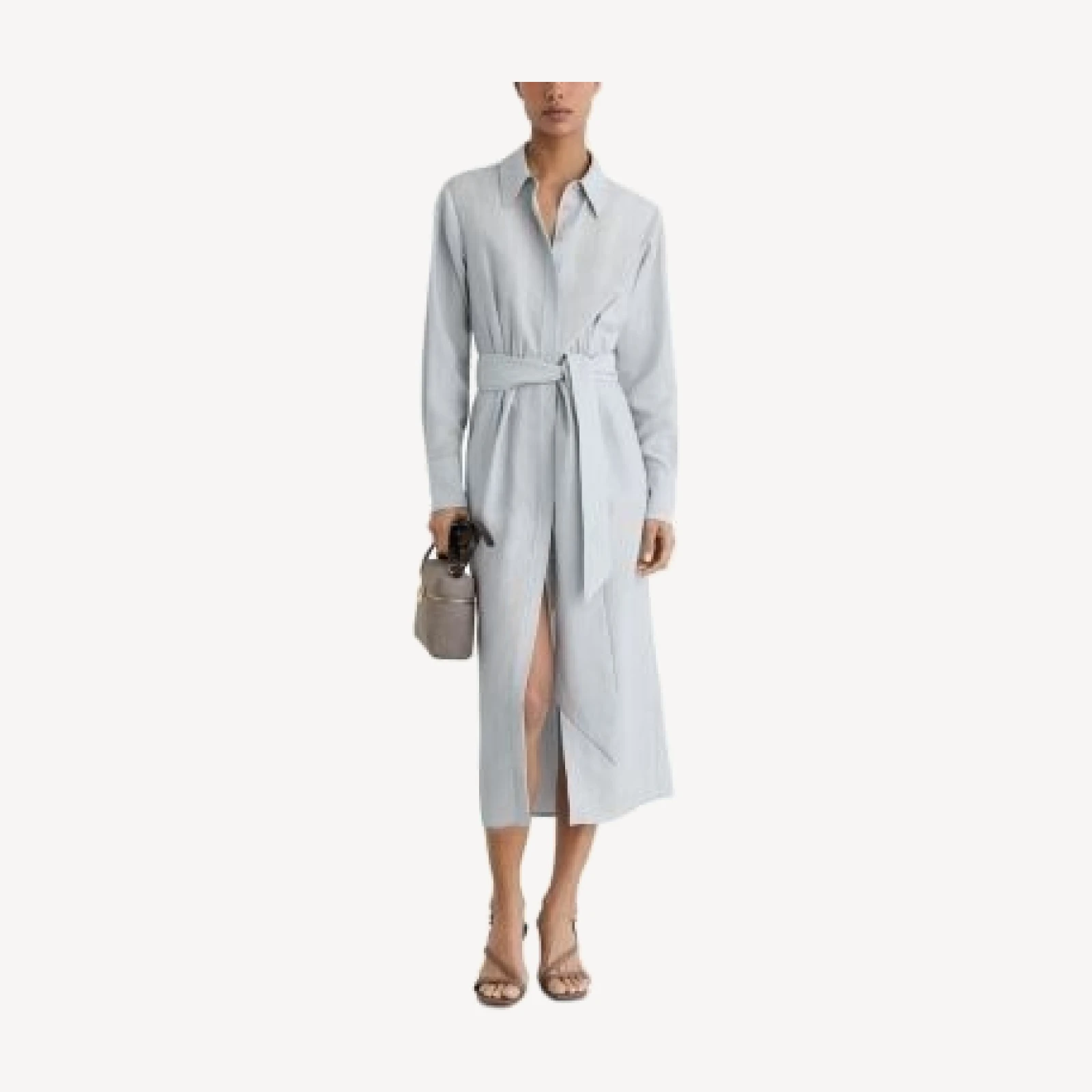 Reiss Tie Detail Shirt Dress