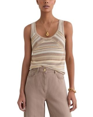 Reiss Stripe Knitted Vest