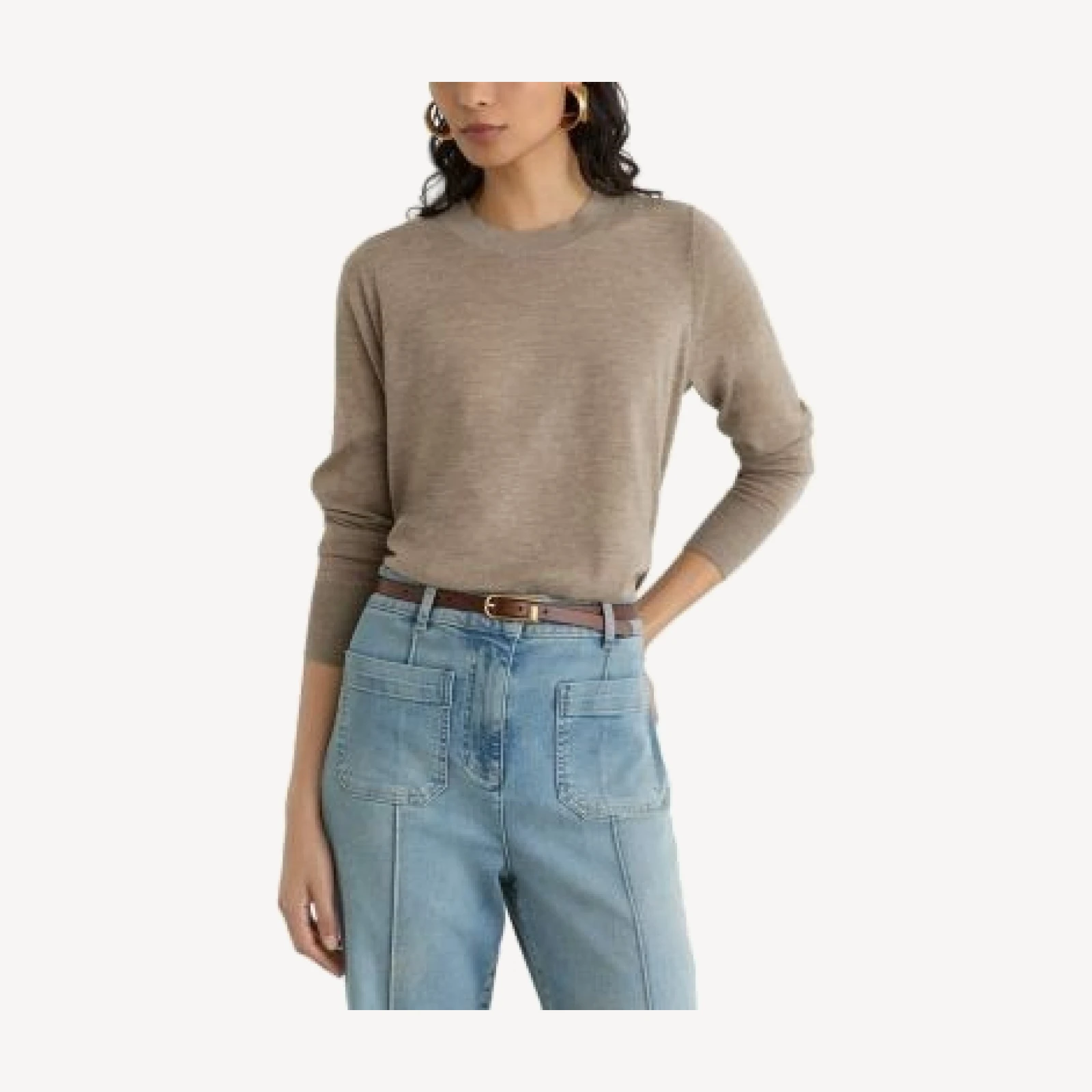 Reiss Sadie Merino Wool Crewneck Sweater