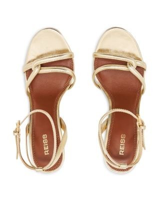 Reiss Women's Metallic Leather Stiletto Sandals