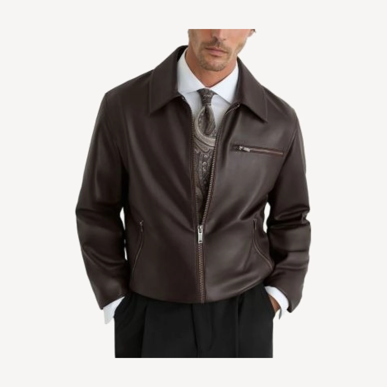 Reiss Strader Leather Jacket