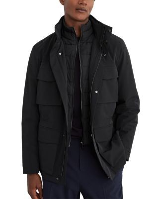 Reiss Glick Zip Through Jacket, Removable Hood & Padded Gilet