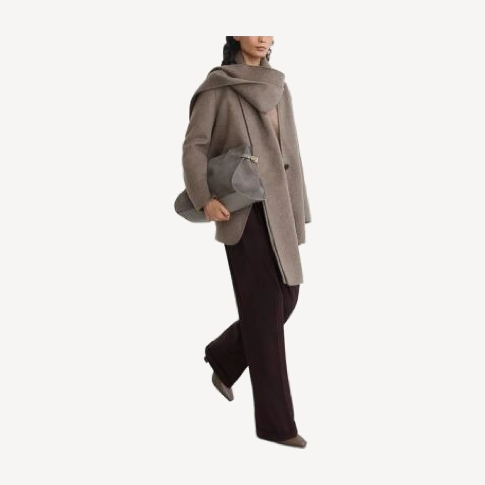 Reiss Lori Wool Blend Collarless Coat