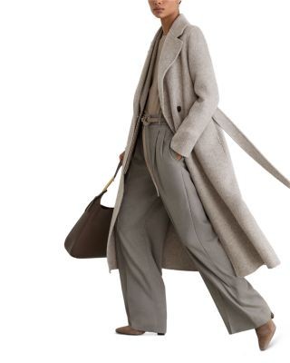 Reiss Daia Wool Blend Herringbone Coat