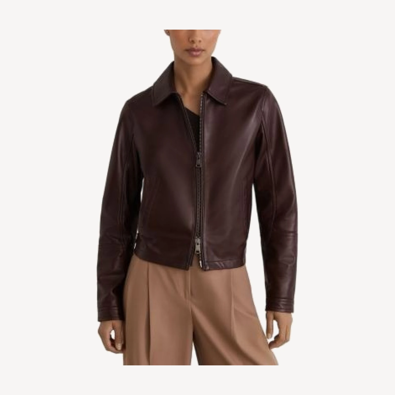 Reiss Sorina Leather Jacket