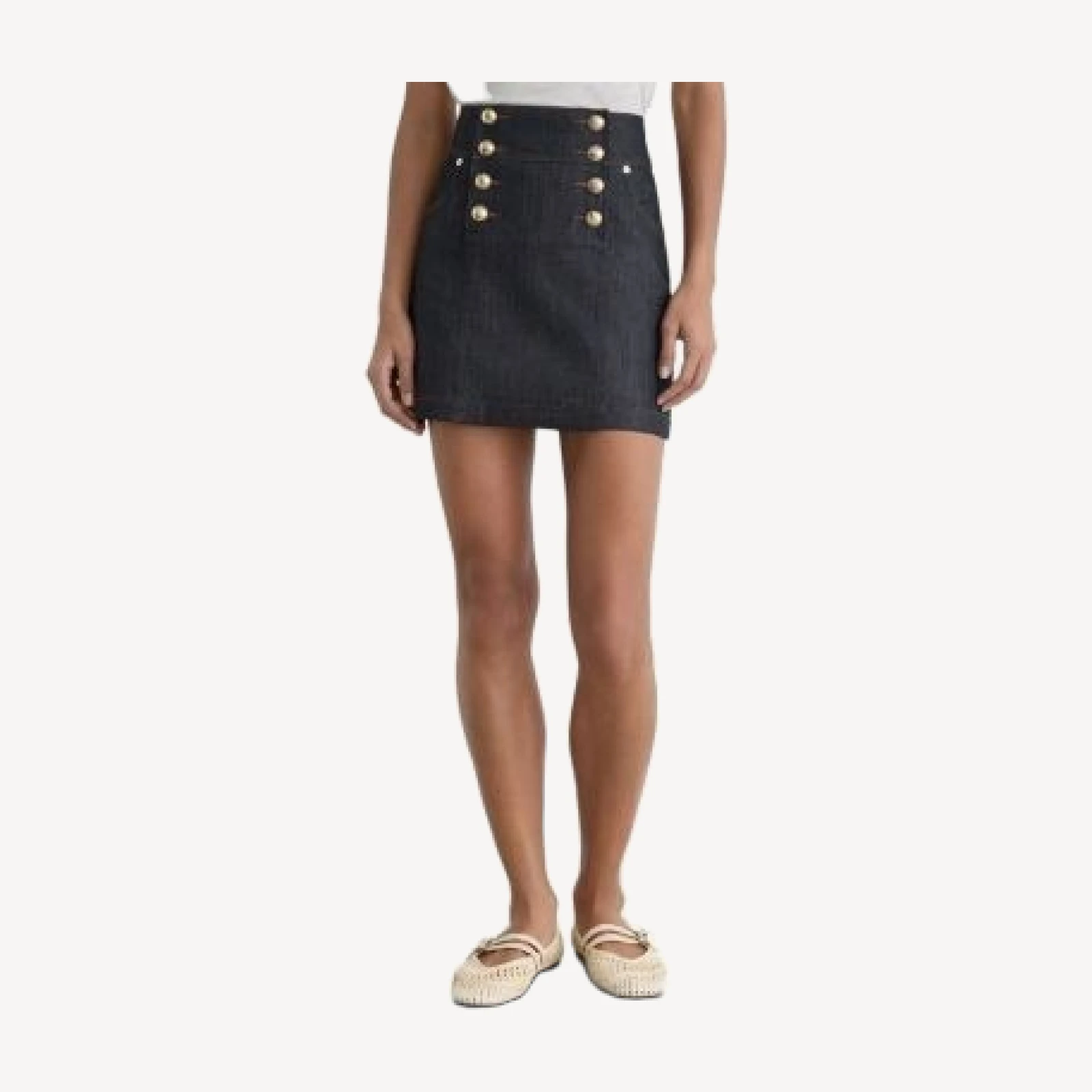 Reiss Skylar Denim Mini Skirt