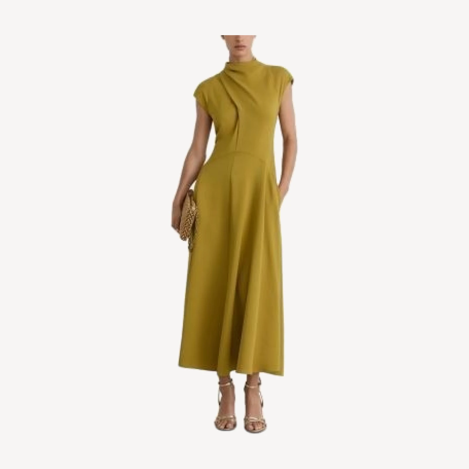 Reiss The Alma Gathered Midi Dress