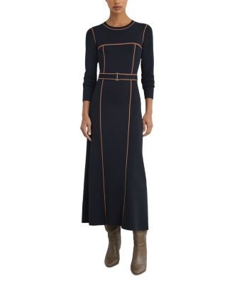 Reiss Etta Round Neck Midi Dress