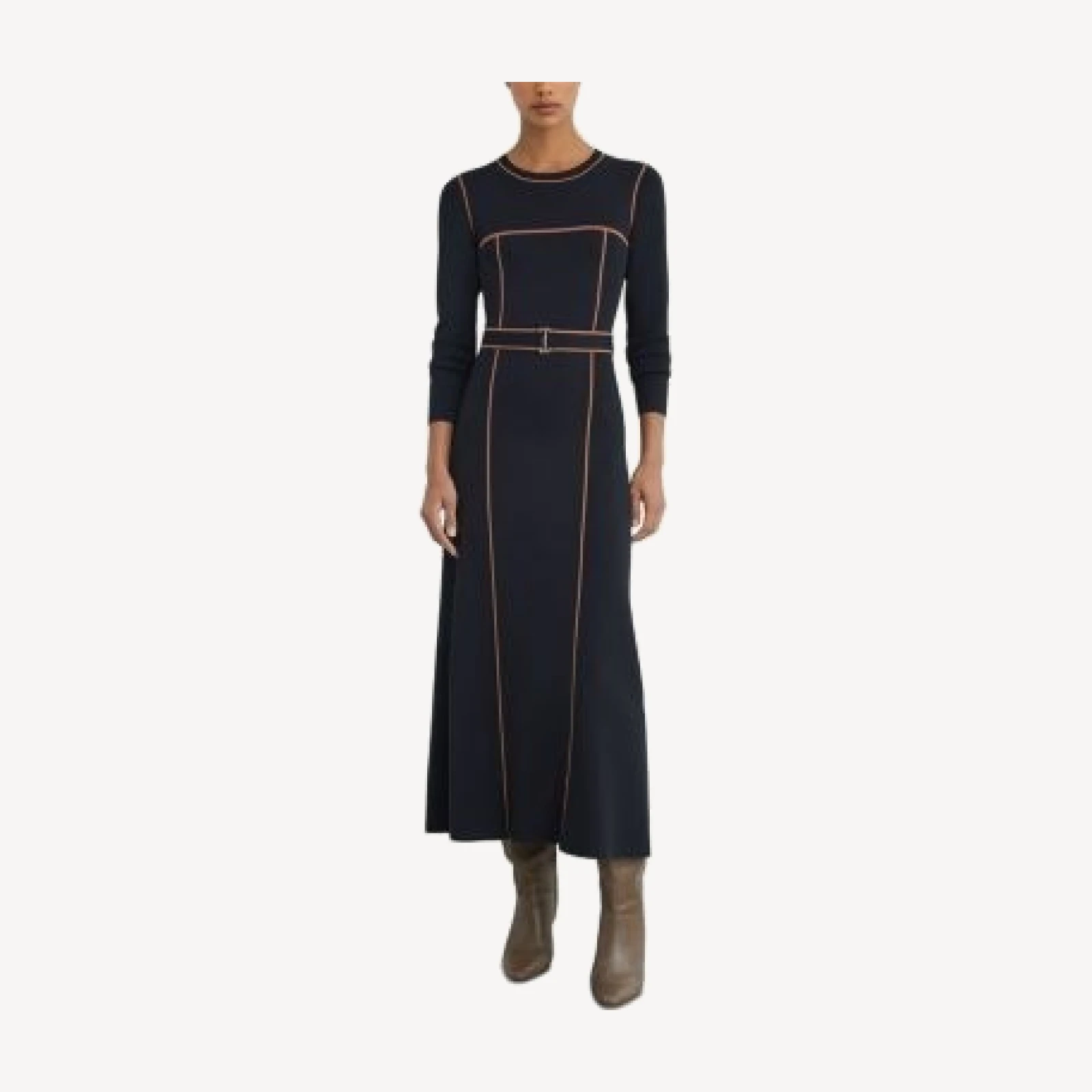 Reiss Etta Round Neck Midi Dress