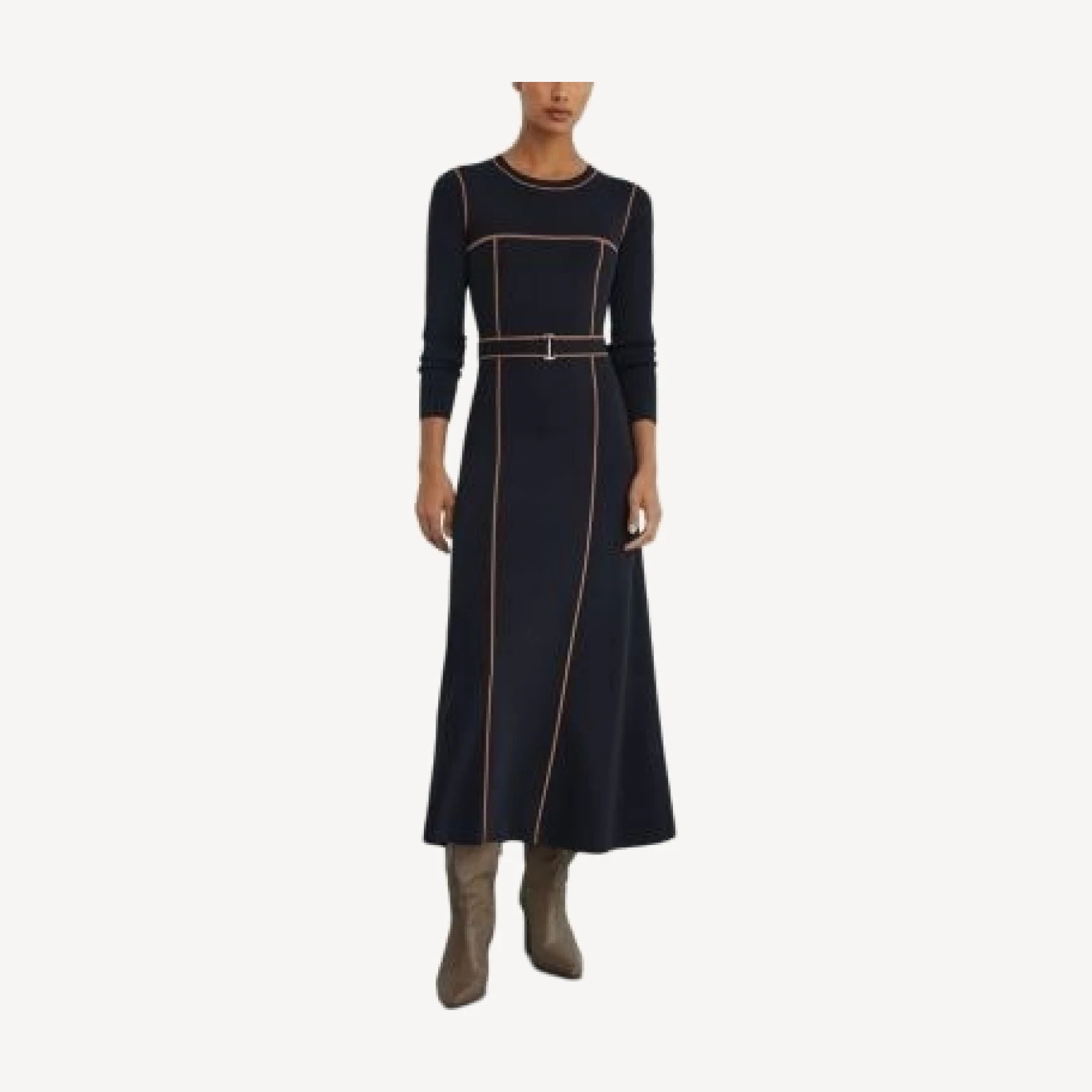 Reiss Petite Etta Round Neck Midi Dress