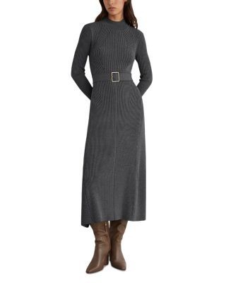 Reiss Ella Belted Midi Dress