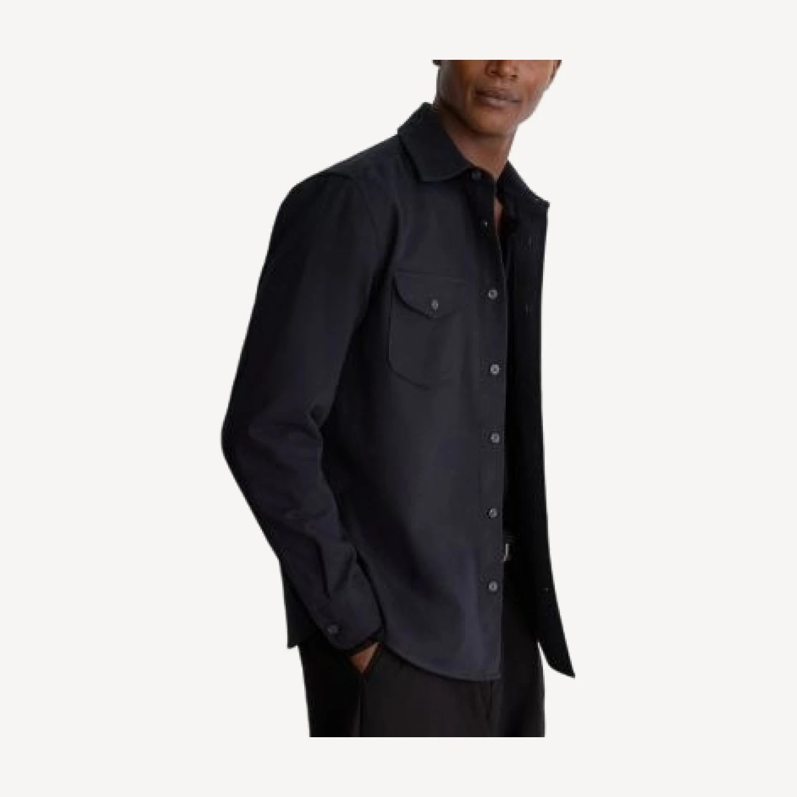 Reiss Astra Cotton Twill Flap Pocket Shirt