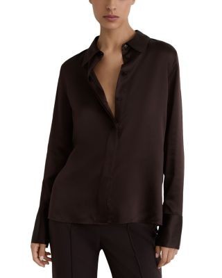 Reiss Ameira Silk Back Pleat Blouse