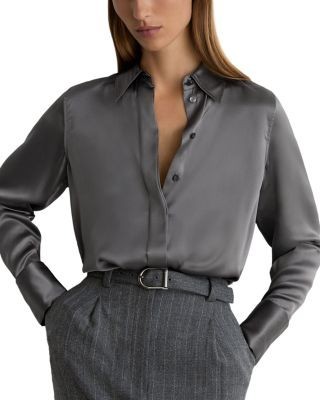 Reiss Ameira Silk Button Front Shirt