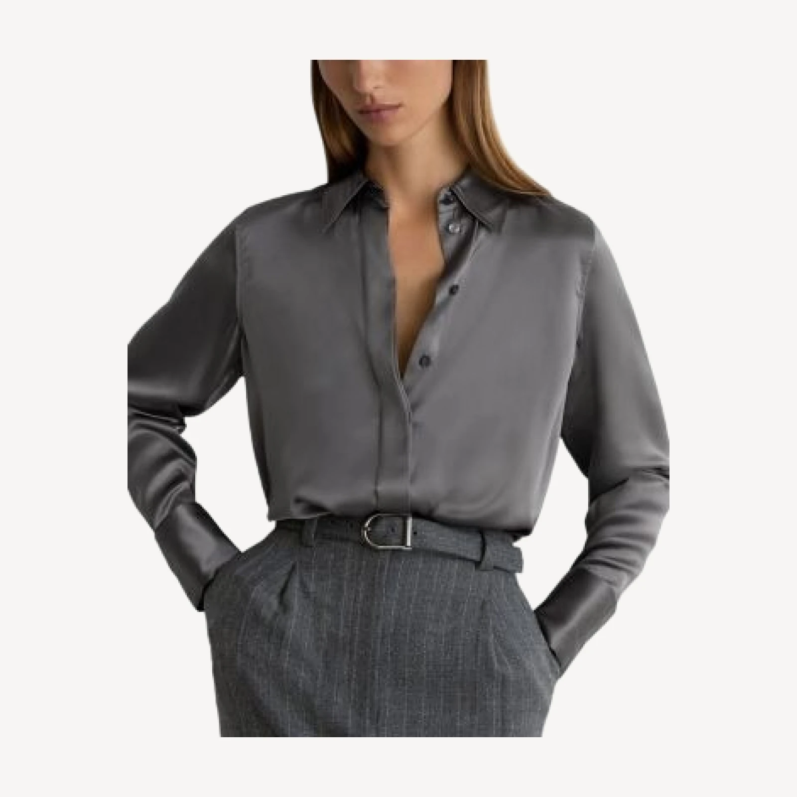 Reiss Ameira Silk Button Front Shirt