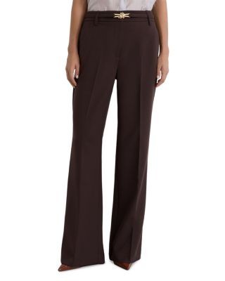 Reiss Petite Leona Belted Flare Leg Pants