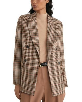 Reiss Willow Wool Peak Lapel Double Breasted Blazer